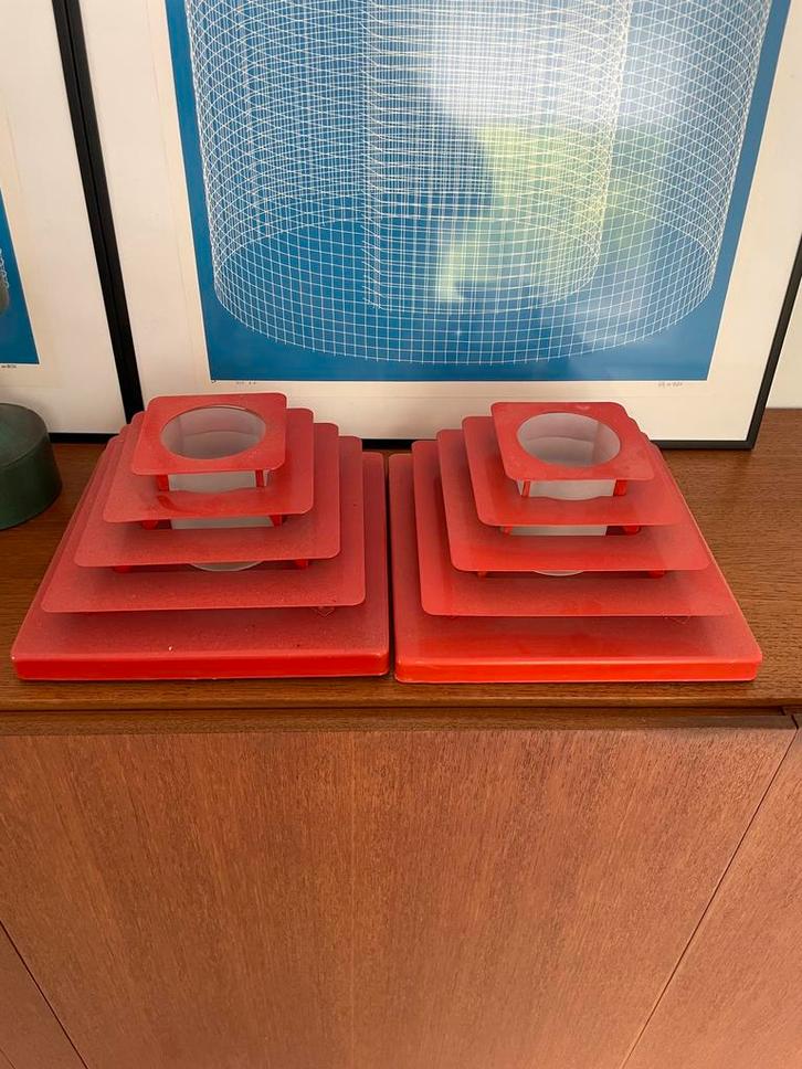 Set jaren 70 wandlampen, Huis en Inrichting, Lampen | Wandlampen, Zo goed als nieuw, Metaal, Ophalen of Verzenden