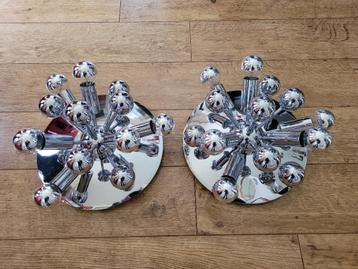 2 spoetnik wand / plafond lampen sputnik fifties sixties beschikbaar voor biedingen