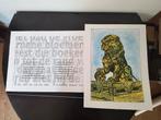 Tweeluik 'de groene geur' 'leeuw'., Antiek en Kunst, Kunst | Litho's en Zeefdrukken, Ophalen