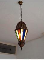 Marokkaanse lamp gekleurd glas, Gebruikt, Marokkaanse lamp, Ophalen of Verzenden, Glas