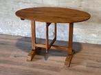 Antieke Franse ovale wijntafel - 110 x 80 cm + 73 cm hoog, Antiek en Kunst, Ophalen of Verzenden