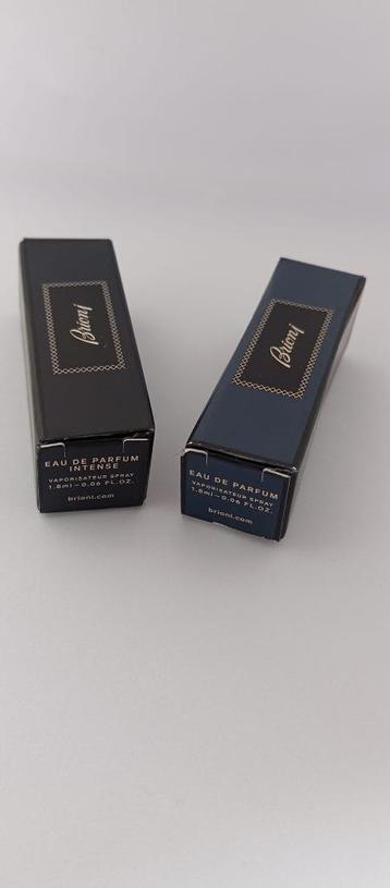 Brioni parfum samples Eau de Parfum & Intense 1,8 ml, boxed beschikbaar voor biedingen