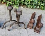 Antieke gietijzeren VUURBOKKEN / HAARDBOKKEN prijs vanaf, Huis en Inrichting, Haarden, Ophalen of Verzenden, Gebruikt, Houthaard