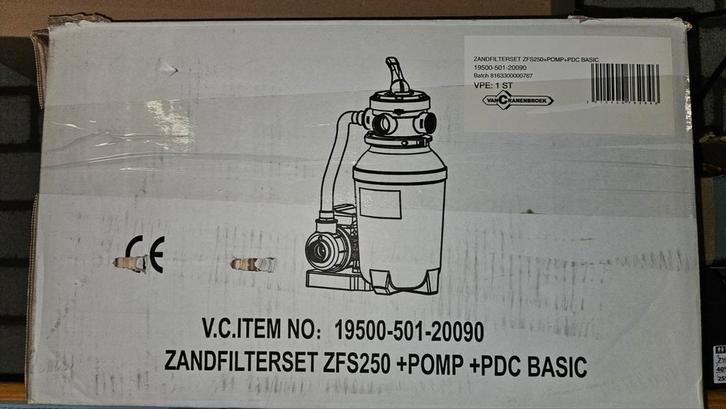 Zandfilterset ZF-300VT +pomp P250+PDC, Tuin en Terras, Zwembad-toebehoren, Gebruikt, Ophalen