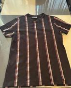 Daily Aesthetikz gestreept T-shirt - Maat M, Kleding | Heren, T-shirts, Verzenden, Zo goed als nieuw, Maat 48/50 (M), Zwart