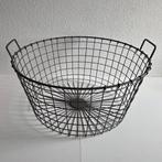 Mooie metalen draadstaal mand opbergmand met handgrepen, Ophalen, Rond, Overige materialen