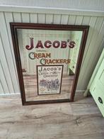 Prachtige oude originele Jacobs cream crackers spiegel, IZGS, Antiek en Kunst, Curiosa en Brocante, Ophalen