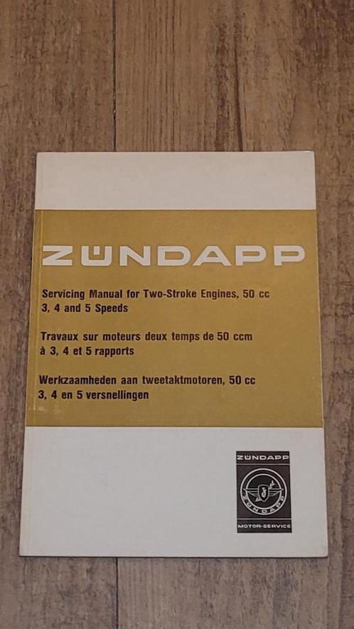 Zundapp Werkzaamheden aan Tweetaktmotoren 50cc 3,4,en 5V NL, Fietsen en Brommers, Handleidingen en Instructieboekjes, Zo goed als nieuw