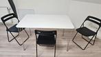 Table and 3 chairs, Huis en Inrichting, Tafels | Eettafels, Ophalen, 50 tot 100 cm, 100 tot 150 cm, Zo goed als nieuw