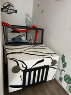 Kinder safari auto bed, Ophalen, 180 cm of meer, 85 tot 100 cm, Matras