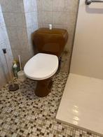 Bruine Toiletpot - Vintage Sanitair, Doe-het-zelf en Verbouw, Sanitair, Ophalen, Gebruikt, Toilet