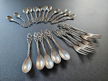 Gero Zilveren Lepeltjes & Vorkjes Set beschikbaar voor biedingen
