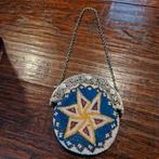 Zilveren kralen beugeltas met ketting, Ophalen of Verzenden, Zilver