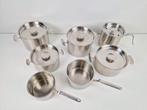 7 x Vintage Gero Zilmeta Dick Simonis pannenset Dutch design, Huis en Inrichting, Keuken | Potten en Pannen, N, Pannenset, Ophalen of Verzenden