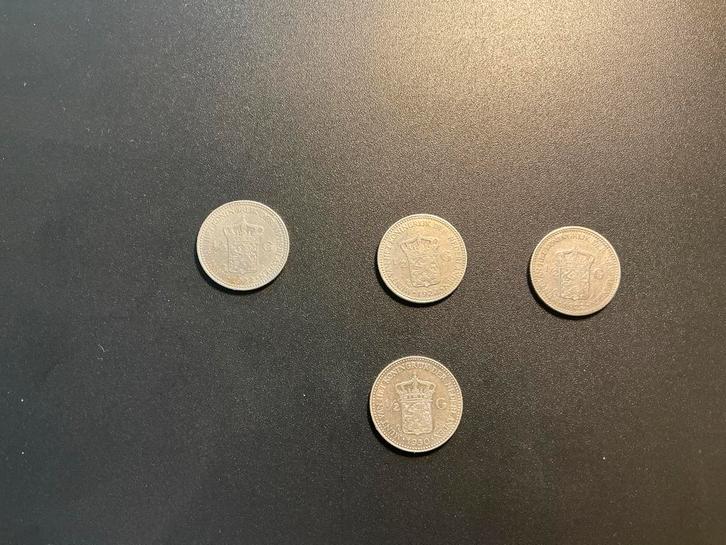 4 Halve Guldens Wilhelmina (1922 & 1930), Postzegels en Munten, Munten | Nederland, Losse munt, ½ gulden, Koningin Wilhelmina