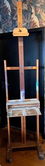 Atelier schildersezel, hout op wieltjes, Ophalen, Gebruikt, Ezel