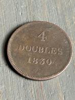 4 Doubles 1830 Guernesey, Postzegels en Munten, Munten | Europa | Niet-Euromunten, Losse munt, Overige landen, Verzenden