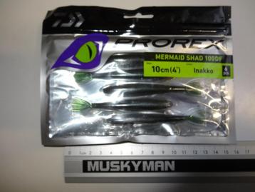 Kunstaas: Daiwa Prorex Mermaid Shad 100DF shads beschikbaar voor biedingen