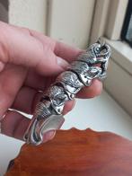 Zilveren Gothic ring. Jaren 90., 20 of groter, Heer, Ophalen of Verzenden, Zo goed als nieuw