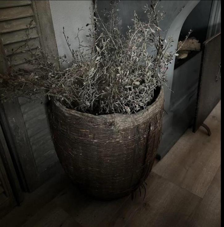 Authentieke leemmand Aura Peeperkorn, Huis en Inrichting, Woonaccessoires | Schalen en Manden, Ophalen of Verzenden