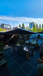 Mooi zweefparasol antraciet doek met hoes, Tuin en Terras, Ophalen, Zo goed als nieuw, Zweefparasol