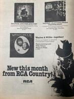 Paginagrote A3 advertentie COUNTRY Willie Nelson WAYLON JENN, Cd's en Dvd's, Vinyl | Country en Western, Ophalen of Verzenden