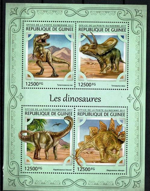 guinee 2017 pf blok dinosaurussen prehistorie 1, Postzegels en Munten, Postzegels | Thematische zegels, Postfris, Sport, Ophalen of Verzenden