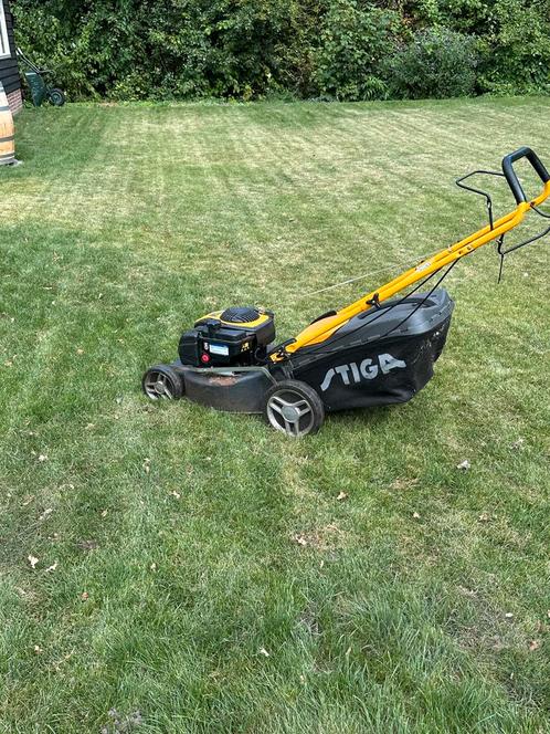 Stiga Combi 48 S B - Briggs & Stratton Motor, Tuin en Terras, Grasmaaiers, Gebruikt, Benzine-grasmaaier, 40 t/m 49 cm, Cirkelmaaier
