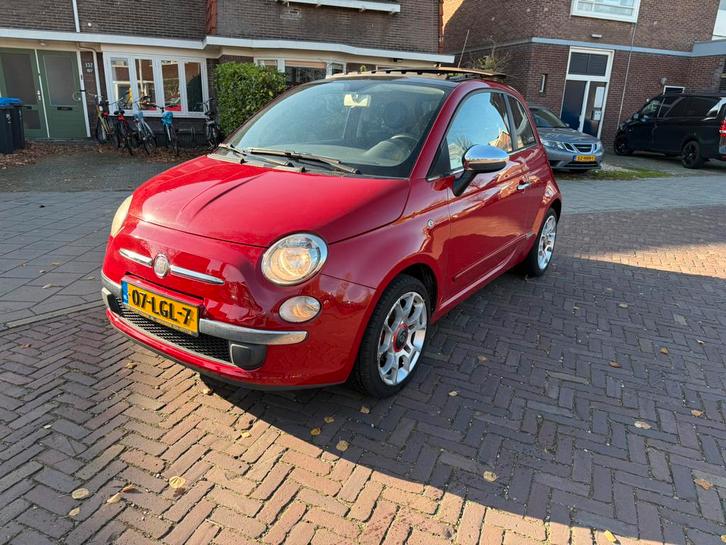 Fiat 500 Sport 1.4 16V 2010 Apk Panorama Leder Airco Carplay, Auto's, Fiat, Bedrijf, Te koop, Airbags, Airconditioning, Android Auto