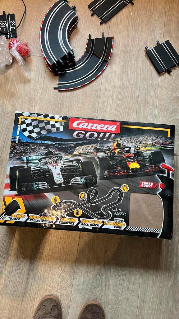 Carrera racebaan max verstappen, Kinderen en Baby's, Speelgoed | Racebanen, Gebruikt, Racebaan, Elektrisch, Carrera, Met looping
