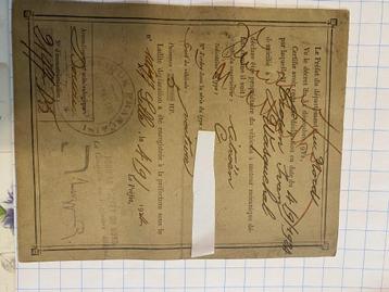 Carte gris van vooroorlogse citroen 5 hp /c3 oldtimer beschikbaar voor biedingen