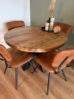 Ronde Mango Houten Salontafel, Huis en Inrichting, Tafels | Eettafels, Ophalen, 100 tot 150 cm, 50 tot 100 cm, Zo goed als nieuw