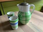 Aardewerk melkkan met bekers, Antiek en Kunst, Ophalen of Verzenden