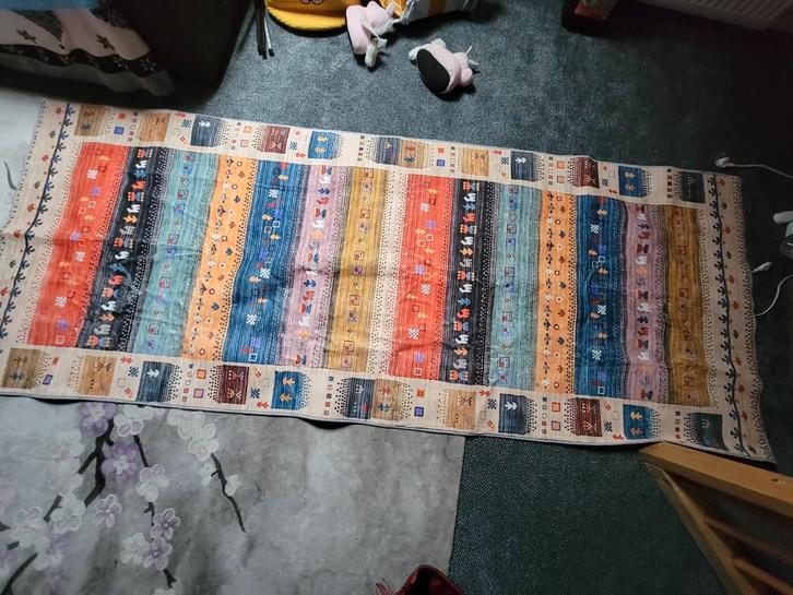 Kleurrijk vloerkleed, Nieuwe staat,100×300, Huis en Inrichting, Stoffering | Tapijten en Kleden, Nieuw, 50 tot 100 cm, 200 cm of meer