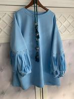 Sweater met franje maat 52/54, Kleding | Dames, Grote Maten, Ophalen of Verzenden, Nieuw, Blauw, Trui of Vest