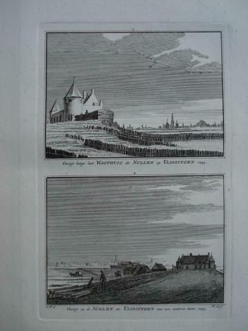 003-004 / Vlissingen de Nollen en Wachthuis Kopergeravure beschikbaar voor biedingen