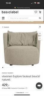vtwonen fauteuil bouclé naturel, Ophalen, Zo goed als nieuw, Stof