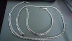 zilver 925 verguld ketting met bijpassende armband, Verzenden, Nieuw, Zilver, Overige materialen