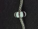 Trollbeads Trollbead zwart witte strepen retired, 1 bedel, Ophalen of Verzenden, Zo goed als nieuw, Trollbeads