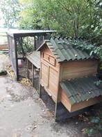 Kippenhok met ren en 4 kippen, Dieren en Toebehoren, Pluimvee | Toebehoren, Ophalen, Gebruikt, Kippenhok of Kippenren