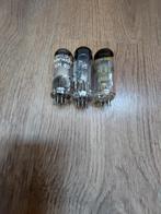 3x kattenoog radio buis EM80 + EM84, Ophalen of Verzenden, Gebruikt, Radio