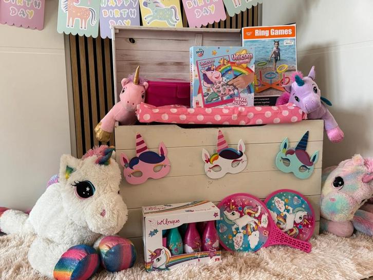 Themakist kinderfeestje Eenhoorns, Hobby en Vrije tijd, Feestartikelen | Verhuur, Nieuw, Verjaardag, Ophalen of Verzenden