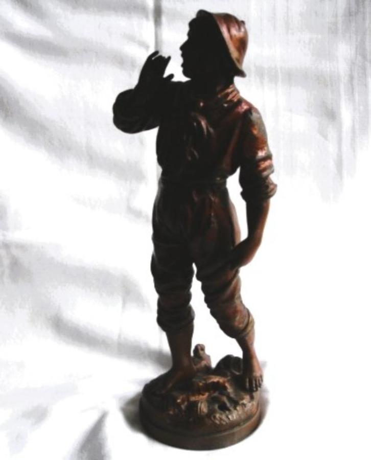 ﻿€45,= ANTIEK 1900 BEELD BRONS VAN ROUSSEAU - wvq, Antiek en Kunst, Antiek | Overige Antiek, Verzenden