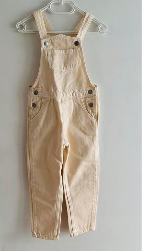 Mango crème tuinbroek denim salopette roomwit nieuw 104, Kinderen en Baby's, Kinderkleding | Maat 104, Nieuw, Jongen of Meisje