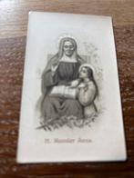 Oude religieuze prent - Heilige Moeder Anna, Antiek en Kunst, Antiek | Religie, Ophalen of Verzenden