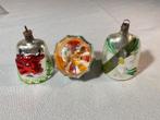 3 stuks hele oude glazen kerst figuren, Diversen, Ophalen of Verzenden, Gebruikt