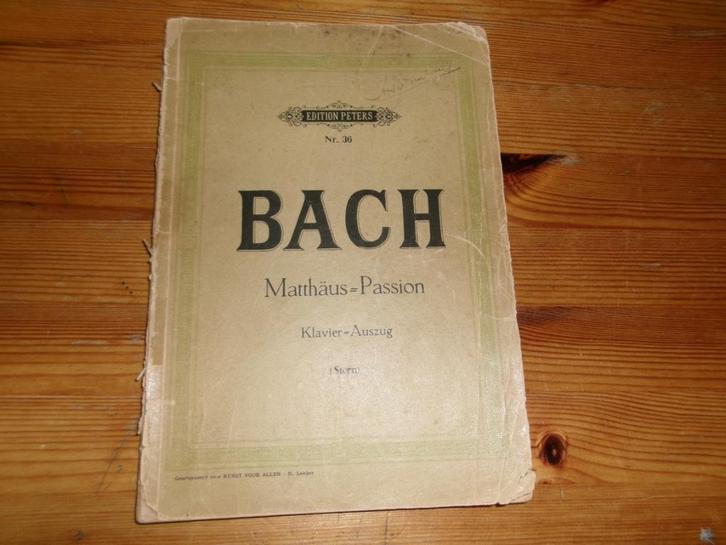 J. S. Bach - Mattheus Passion, Muziek en Instrumenten, Bladmuziek, Gebruikt, Artiest of Componist, Klassiek, Piano, Koor, Zang