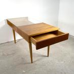 Salontafel eiken met glasplaat, František Jirák, Minder dan 50 cm, 100 tot 150 cm, 50 tot 75 cm, Ophalen of Verzenden