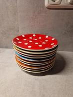 Oilily bordjes met gebruikerssporen, Gebruikt, Ophalen of Verzenden, Bord(en), Overige stijlen