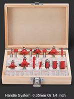 Houtfrezen Set 6.35mm - 15 Stuks - Nieuw, Doe-het-zelf en Verbouw, Ophalen of Verzenden, Nieuw
